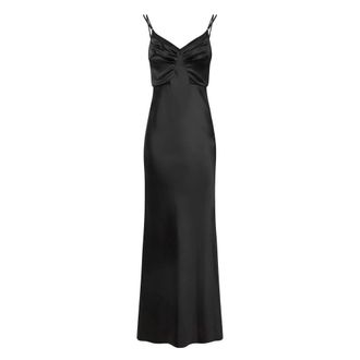 Elisabetta Franchi Red Carpet Dress - Dames - Avondkleed - Zwart - XL - Satijn - Kleedjes