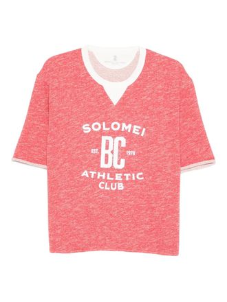 Brunello Cucinelli T-shirt con grafica - Rosso