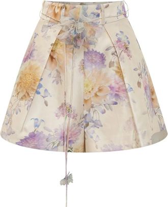 Zimmermann Luna Tuck Short - Dames - Bermuda - Veelkleurig - M - Katoen - Korte Broeken