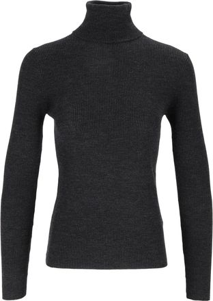 MC2 Saint Barth Fitted Ribbed Turtleneck Sweater in Extrafine Merino Wool