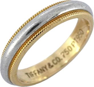 Tiffany & Co. Yellow Gold (18K) Platinum 950 Band Ring (Pre-Owned)