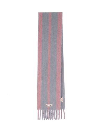 Marni Striped Logo Scarf - Pink