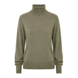 Twinset Maglione Dolcevita in Lana Essenziale - Dames - Coltruien - Groen - M - Wol - Truien & Vesten