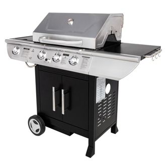 Somagic Barbacoa de gas de 3 quemadores 10,5 kW + placa de cocci&oacute;n