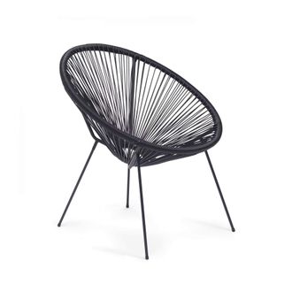 Mobili Rebecca Mobili Rebecca - Sill&oacute;n De Jard&iacute;n Rebecca Mobili Clianto 80x70x76 Acero Pe Negro Vintage