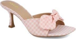 Mia Elyzza Bow Slide Sandal in Pink Gingham at Nordstrom Rack, Size 9.5