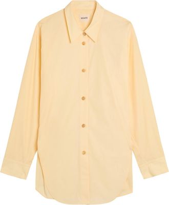 Khaite Goya Cotton-poplin Shirt - Yellow - S (UK8-10 / S)