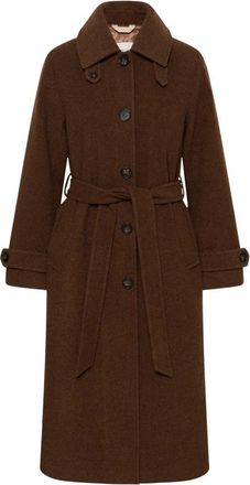 Part Two Jassen - Dames - Jas met riem - Bruin - 2XL - Wol - Jassen
