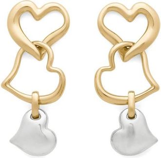 Kate Spade New York heart linear drop earrings in Gold/Silver at Nordstrom