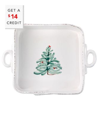 Vietri Vietri Lastra Holiday Square Baker With $17 Credit