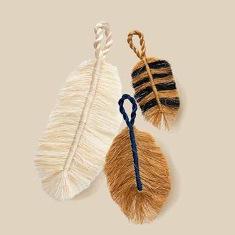 Indego Africa Feather Bag Charms - Set of 3 in None at Nordstrom