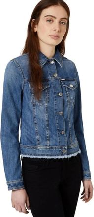 Liu Jo Mickey Washed Denim Jacket - Dames - Spijkerjassen - Blauw - XS - Denim - Jassen