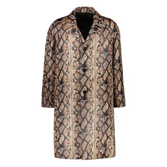 Celine Jas met dierenprint met reverskraag - Heren - Mantel - Veelkleurig - 2XL - Katoen - Jassen