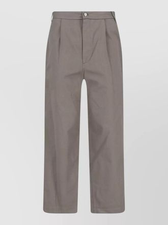 Low Classic straight leg trousers belt loops pleats