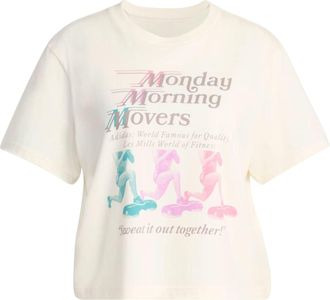 adidas (WMNS) adidas x Les Mills Movers Graphic T-Shirt Off White KS0086