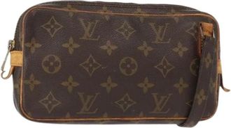 Louis Vuitton Pre-owned Clutches, female, Brown, Size: ONE SIZE Pre-owned Canvas Clutch