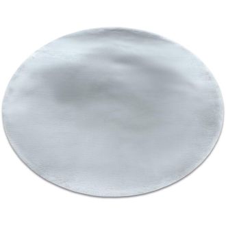 RugsX Rugsx - Alfombra Moderna Teddy New Dream 47 Circulo Shaggy, Felpa, Muy Gruesa Plateado Grey Circulo 200 Cm