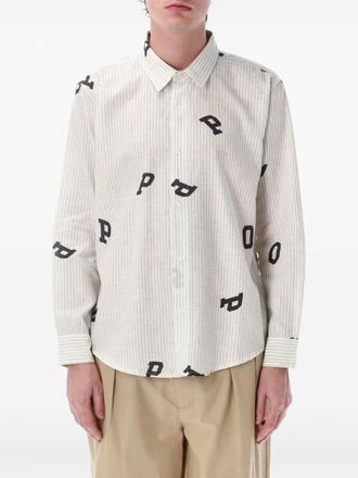 Pop Trading Company letter-print shirt - White