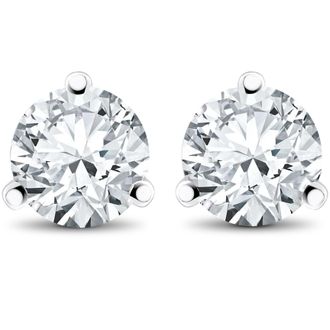 Pompeii3 1 ct TDW Lab Grown Diamond Martni Studs 14k Gold Earrings