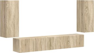 vidaXL Conjunto De Mueble De Tv 4 Uds. Roble Sonoma Vidaxl