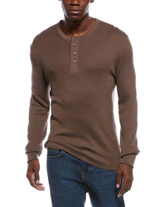 SIMKHAI Simkhai Hezekiah Silk & Cashmere-Blend Henley Shirt