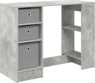 vidaXL Escritorio Gris Concreto 100 X 40 X 75 Cm Madera De Ingenier&iacute;a Vidaxl