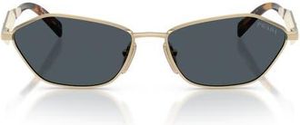 Prada 57mm Irregular Sunglasses in Pale Gold/dark Grey at Nordstrom