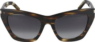 Saint Laurent Sunglasses, female, Brown, Size: 55 MM Kate Sunglasses