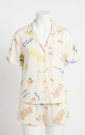 Z Supply Beach Days Pajama Top In Vanilla Ice