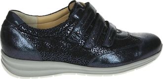 Durea Sportieve Lage Damesschoenen Blauw - Dames - Sneakers - Blauw - 38 1/2 EU - Leer - Schoenen