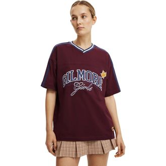 Cotton On Womens Lcn V Neck Retro Graphic Boxy Tee in Gilmore Girls Deep at Nordstrom, Size Xx-Small
