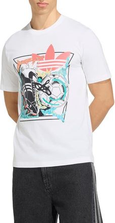 adidas Anime Soccer Cotton Graphic T-Shirt in White// at Nordstrom, Size Xx-Large R
