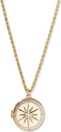Brook & York Mel Compass Locket Pendant Necklace in Gold at Nordstrom