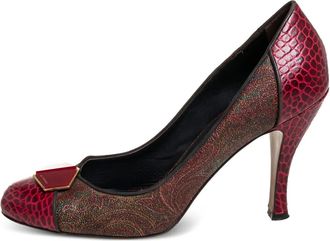 Etro Pumps con stampa paisley 110mm - Rosso
