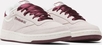 Reebok Classic Sneaker REEBOK CLASSIC CLUB C 85, Damen, Gr. 37,5, luxegrau, schwarzcherry, chalk, Leder, Textil, Schuhe Sneaker