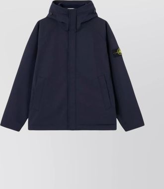 Stone Island soft-shell jacket hood pockets