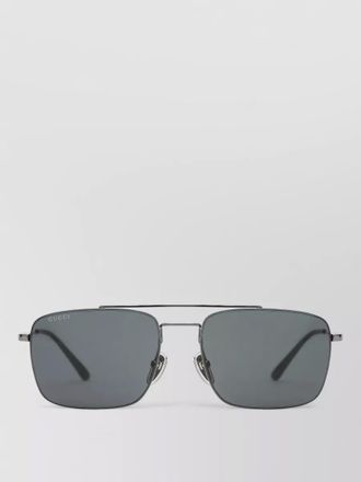 Gucci rectangular metal sunglasses adjustable nose pads