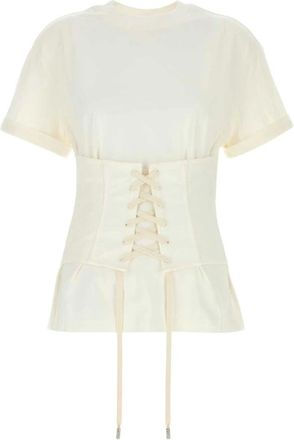 Alexander McQueen Alexander McQueen, T-Shirts, female, White, Size: S Corset T-shirt