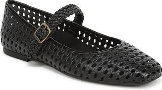 Vionic Alameda Woven Mary Jane Flat in Black at Nordstrom, Size 6.5