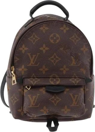 Louis Vuitton Pre-owned Canvas Backpack - Dames - Vintage Rugzakken - Bruin - ONE Size - Vintage