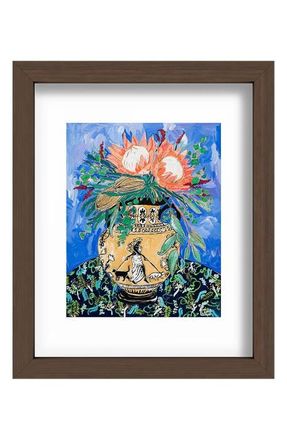 Deny Designs Lara Lee Meintjes Cat Walk Framed Wall Art in Multi at Nordstrom, Size 18X24