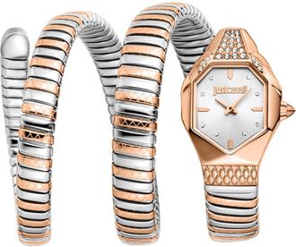 Just Cavalli Ambra Silver-tone Dial Ladies Watch JC1L370M0065