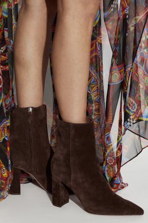 PARIS TEXAS Anja Heeled Ankle Boots, Womens, Brown