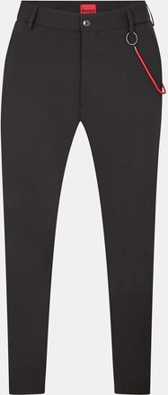 HUGO BOSS Hugo Mens Gason214 Chain Solid Patterned Slim Chinos in Black - Size 30W/32L