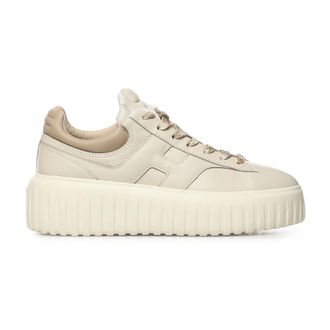 Hogan Sneakers, female, Beige, Size: 8 1/2 US H-Stripes Sneaker