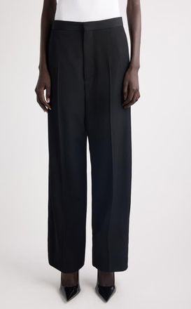 Balenciaga Wool Tuxedo Pants in Black at Nordstrom, Size 10 Us