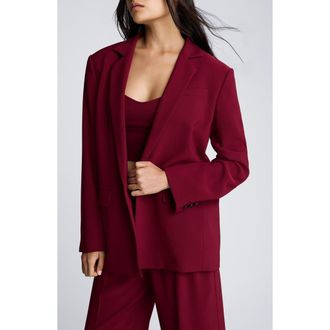 Kenneth Cole One-Button Stretch Crepe Blazer in Wineberry at Nordstrom Rack, Size Large