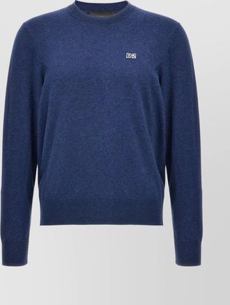 Dsquared2 ribbed crewneck sweater with cuffs and hem