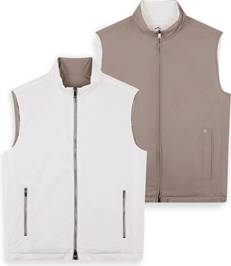 Paul & Shark Typhoon Platinum double face Vest, Man, Beige/medium Taupe, Size: XXL