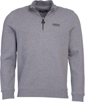 Barbour Half-zip Sweatshirt - Heren - Vesten met rits - Grijs - L - Katoen - Hoodies & sweatvesten